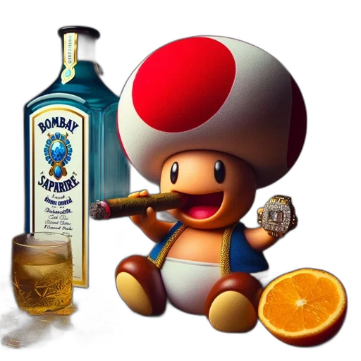 bottle, hat, animal, weapon, concept art, pixel art, 3d render, photorealistic transparent PNG cut-out