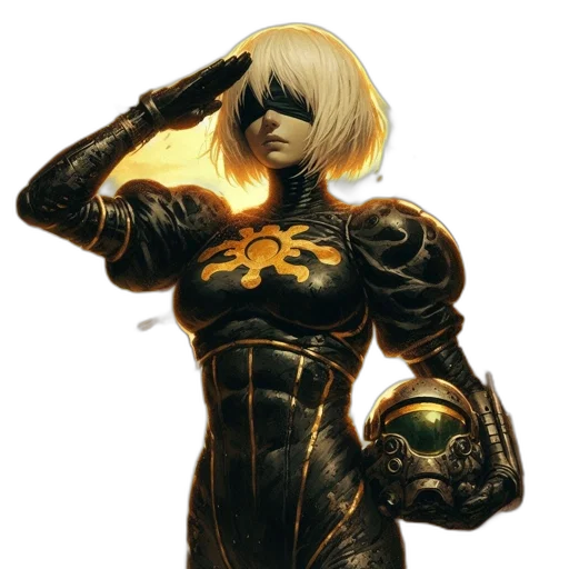 robot, mask, weapon, face, concept art, cyberpunk, comic book art, 3d render transparent PNG cut-out
