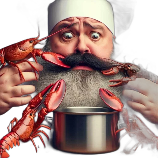 food, hat, animal, creature, photorealistic, concept art, 3d render, surprised-looking transparent PNG cut-out