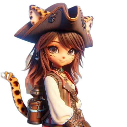 staff, hat, weapon, jewelry, fantasy art, 3d render, concept art, photorealistic transparent PNG cut-out