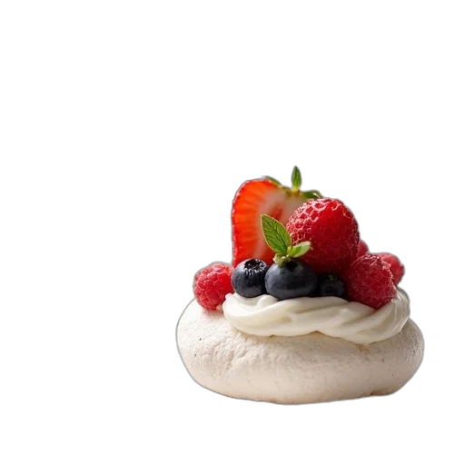 food, crown, hat, 3d render, photorealistic, mini, pavlovas, fresh transparent PNG cut-out