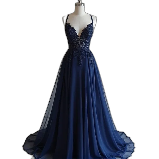 dress, blue, elegant, sleeveless transparent PNG cut-out