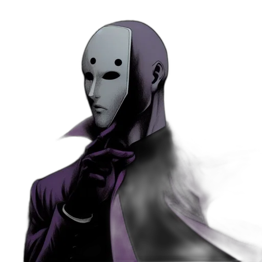 mask, robot, face, staff, concept art, comic book art, fantasy art, 3d render transparent PNG cut-out
