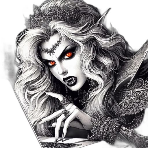 fantasy art, comic book art, pencil sketch, concept art transparent PNG cut-out