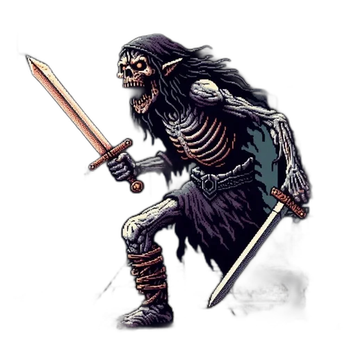 sword, creature, animal, staff, fantasy art, concept art, comic book art, pixel art transparent PNG cut-out