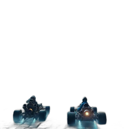 car, shoes, robot, crown, concept art, 3d render, vaporwave, watercolor transparent PNG cut-out