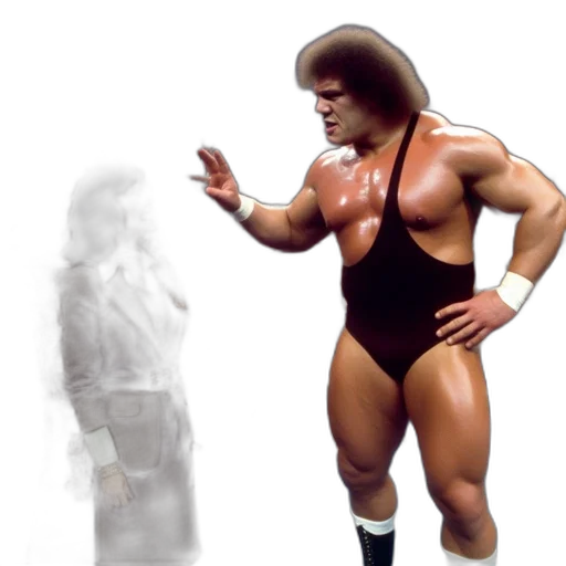 concept art, photorealistic, 3d render, fog, inside, arena, muscular, wrestler transparent PNG cut-out