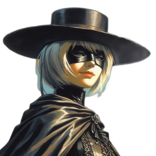 hat, mask, face, jacket, comic book art, concept art, photorealistic, fantasy art transparent PNG cut-out