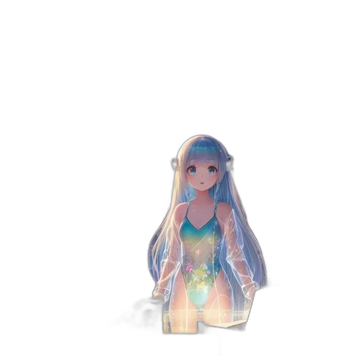 dress, bottle, jewelry, creature, 3d render, concept art, fantasy art, anime transparent PNG cut-out