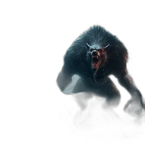 creature, animal, face, mask, concept art, photorealistic, 3d render, fantasy art transparent PNG cut-out