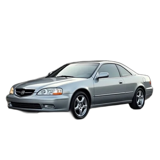 car, photorealistic, 3d render, silver, 2003, acura transparent PNG cut-out