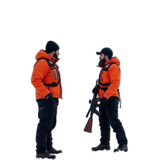jacket, staff, weapon, concept art, 3d render, pixel art, snow, outer space transparent PNG cut-out