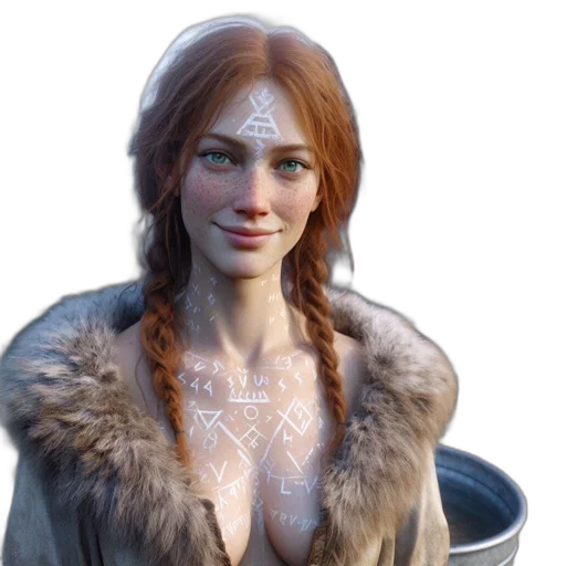 face, jacket, jewelry, dress, concept art, fantasy art, 3d render, photorealistic transparent PNG cut-out
