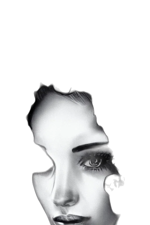 face, mask, crown, hair transparent PNG cut-out