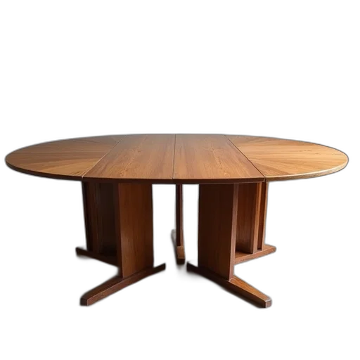 furniture, 3d render, oval, extendable transparent PNG cut-out