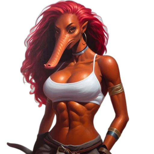 dragon, fantasy art, concept art, comic book art, pixel art, anthropomorphic, woman, distinctive transparent PNG cut-out