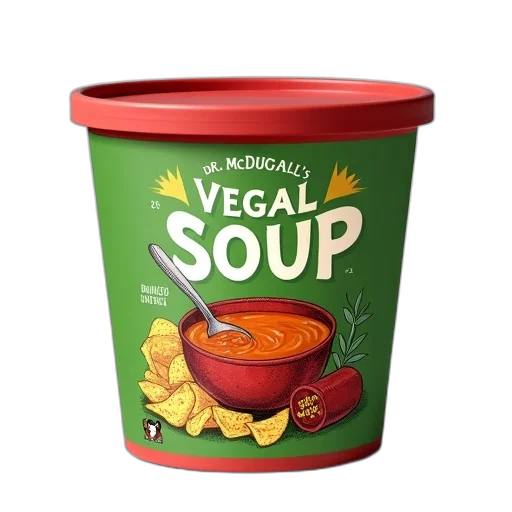 food, 3d render, photorealistic, container, mcdougall, vegan, tamale, soup transparent PNG cut-out