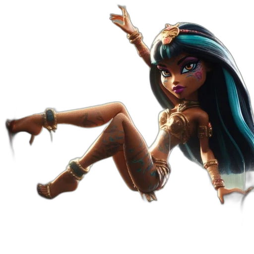 concept art, fantasy art, 3d render, comic book art, animated, female, character, tribal transparent PNG cut-out