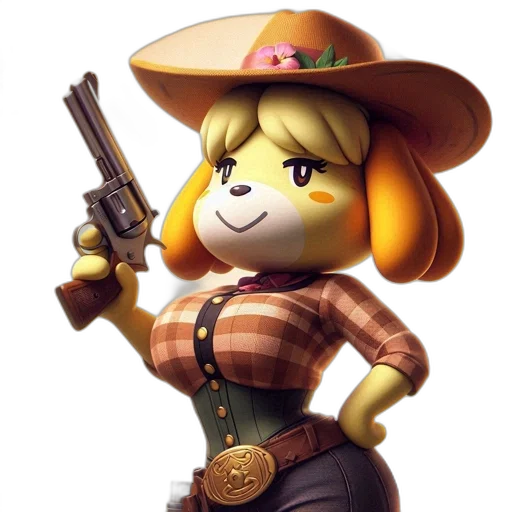 weapon, animal, hat, staff, concept art, pixel art, 3d render, cartoon transparent PNG cut-out