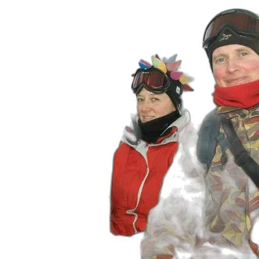 snow, three, people, ski, lift, one, wearing, red transparent PNG cut-out