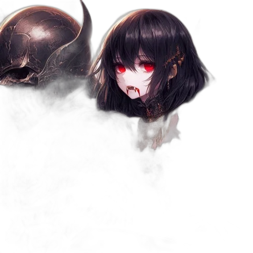mask, creature, face, hair, concept art, fantasy art, anime, 3d render transparent PNG cut-out
