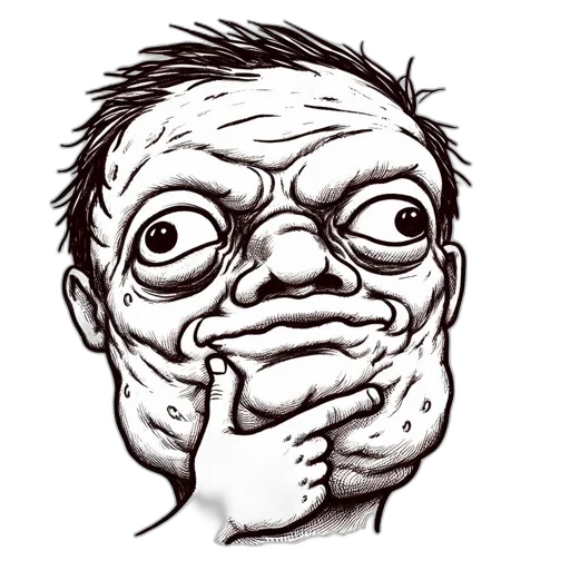face, mask, creature, photorealistic, concept art, comic book art, pencil sketch, illustration transparent PNG cut-out