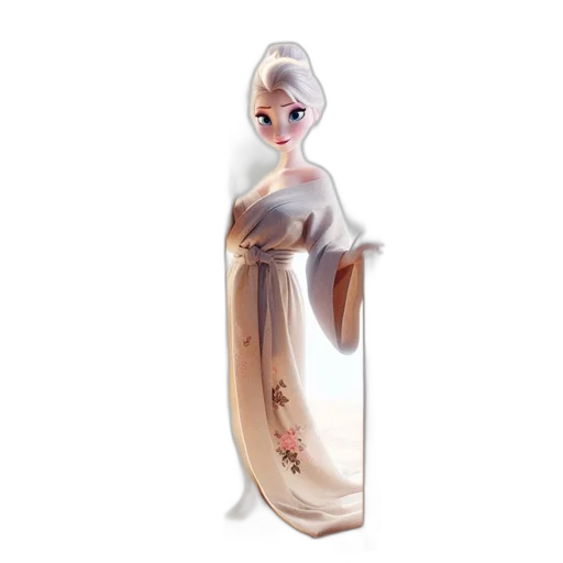 dress, concept art, 3d render, fantasy art, cartoon, snow, illustrated, elsa transparent PNG cut-out