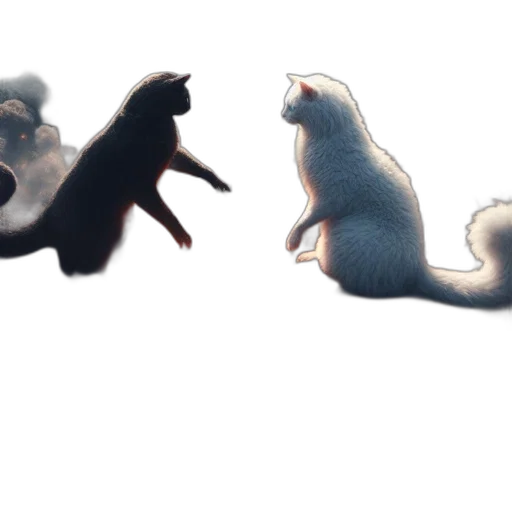 creature, animal, concept art, 3d render, photorealistic, watercolor, outer space, fog transparent PNG cut-out