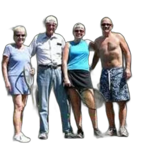 staff, photorealistic, 3d render, concept art, four, people, pose, tennis transparent PNG cut-out