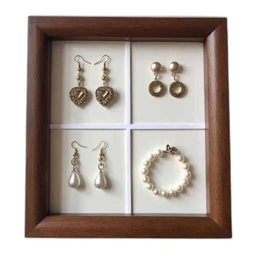 jewelry, earth tones, monochrome, collection, various, earrings, pearl, necklace transparent PNG cut-out