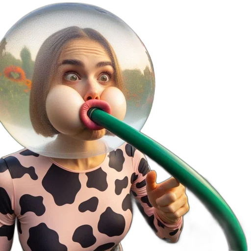 umbrella, mask, 3d render, concept art, outer space, woman, unique, outfit transparent PNG cut-out