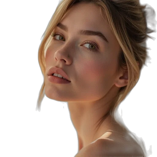 face, hair, crown, jewelry, photorealistic, oil painting, fantasy art, concept art transparent PNG cut-out