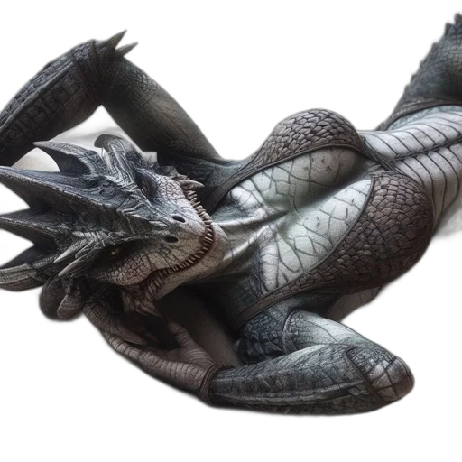 dragon, creature, animal, weapon, 3d render, concept art, fantasy art, photorealistic transparent PNG cut-out
