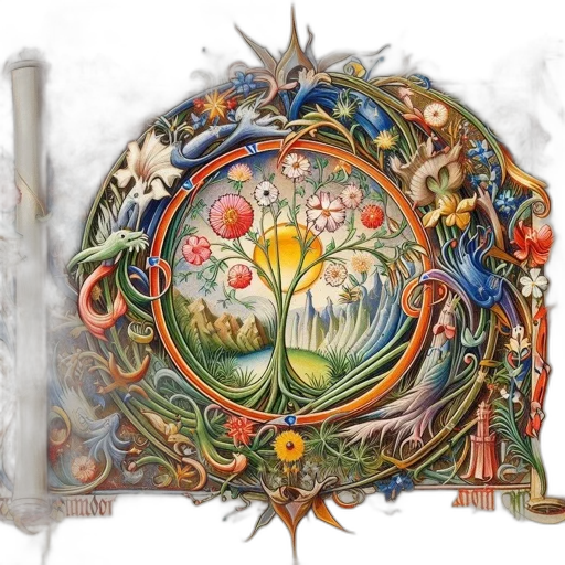 crown, sword, flower, fantasy art, concept art, watercolor, fire, illustration transparent PNG cut-out