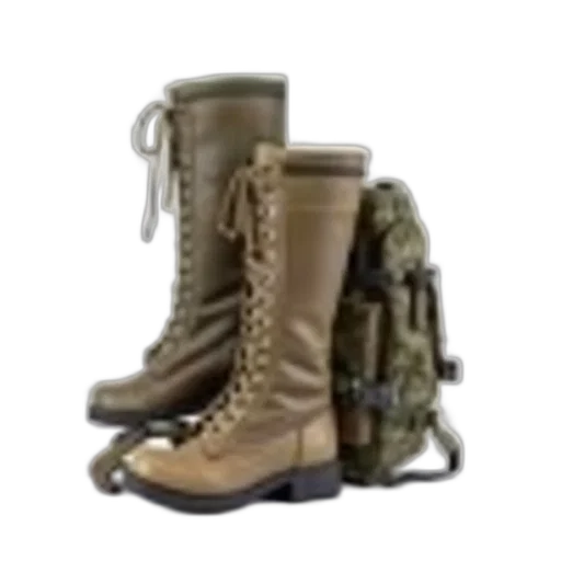 shoes, two, army, boots transparent PNG cut-out