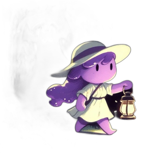 staff, hat, dress, creature, concept art, pixel art, fantasy art, watercolor transparent PNG cut-out