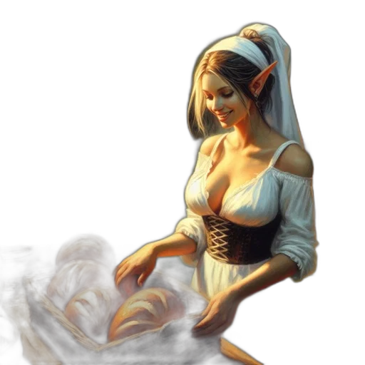 dress, staff, jewelry, fantasy art, concept art, oil painting, pixel art, fire transparent PNG cut-out