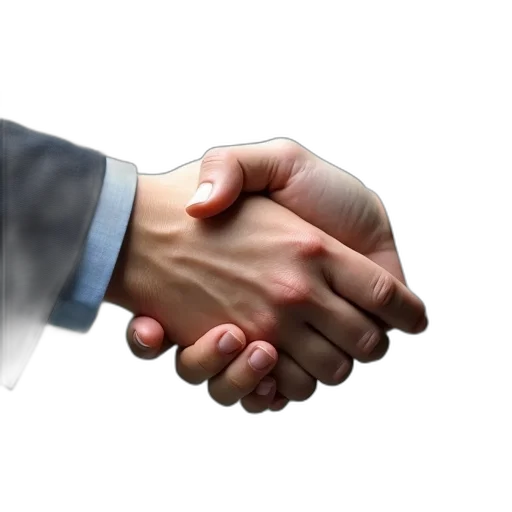 staff, second, image, close-up, two, hands, shaking, being transparent PNG cut-out