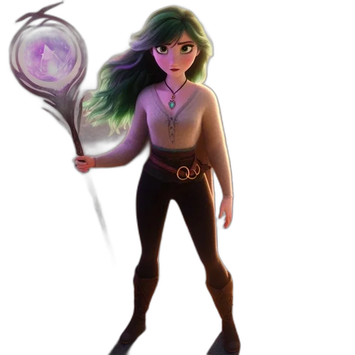 staff, sword, weapon, concept art, fantasy art, pixel art, comic book art, green transparent PNG cut-out