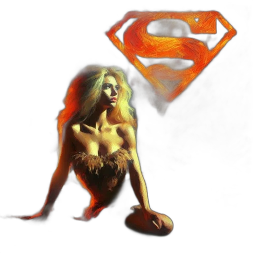 concept art, comic book art, fantasy art, photorealistic, woman, striking, blonde, hair transparent PNG cut-out
