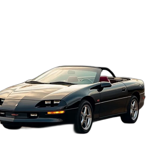 car, weapon, photorealistic, 3d render, concept art, 1993, chevrolet, camaro transparent PNG cut-out