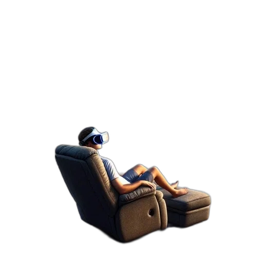 furniture, robot, hat, car, 3d render, concept art, vaporwave, cyberpunk transparent PNG cut-out