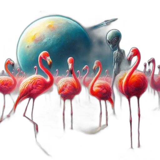 animal, concept art, watercolor, 3d render, fantasy art, outer space, colorful, red transparent PNG cut-out