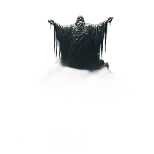 creature, crown, mask, jacket, 3d render, concept art, fantasy art, photorealistic transparent PNG cut-out
