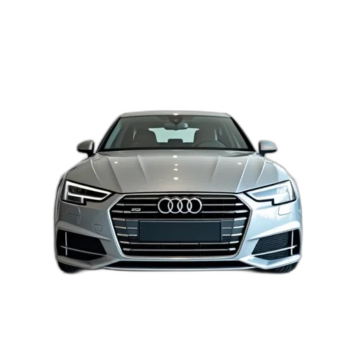 car, photorealistic, 3d render, silver, audi, parked, showroom, tiled transparent PNG cut-out