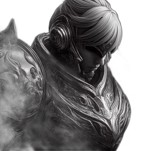 dragon, mask, fantasy art, concept art, photorealistic, pencil sketch, monochrome, figure transparent PNG cut-out