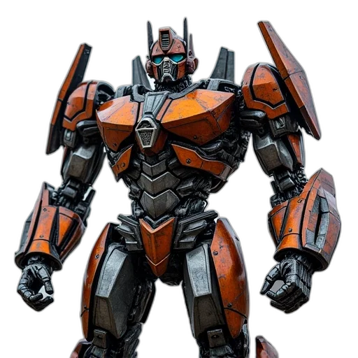 robot, concept art, 3d render, transformers transparent PNG cut-out