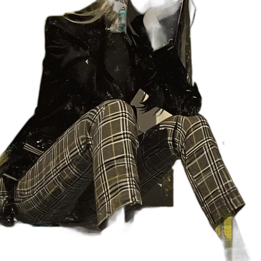 jacket, dress, jewelry, staff, concept art, cyberpunk, 3d render, photorealistic transparent PNG cut-out