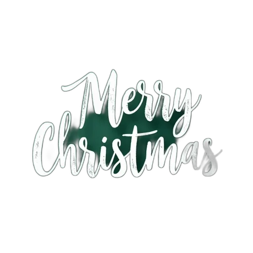 merry, christmas, lettering, green transparent PNG cut-out