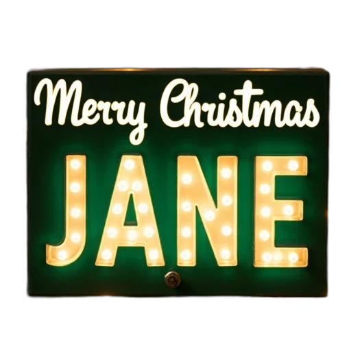 neon lights, second, image, close-up, merry, christmas, sign, first transparent PNG cut-out